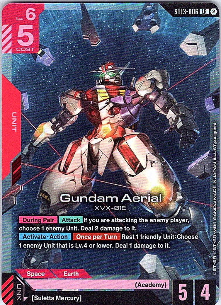 Gundam Aerial - Starter Deck 13: Silent Barrage - ST13-006 - Holo - NM