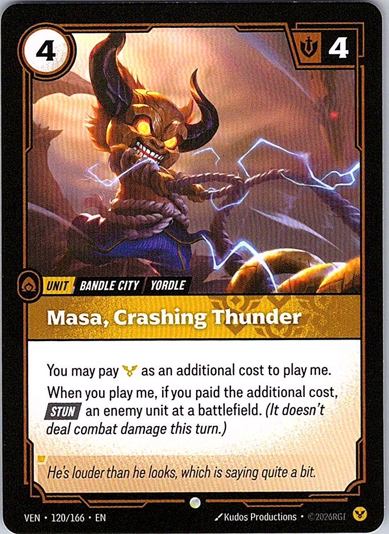 Masa, Crashing Thunder - Vendetta - 120/166 - - NM