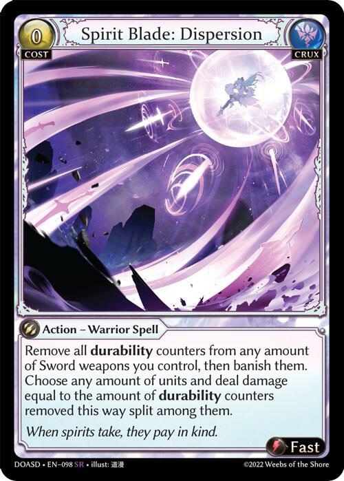 Spirit Blade: Dispersion - Dawn of Ashes Starter Decks - 098 - - NM