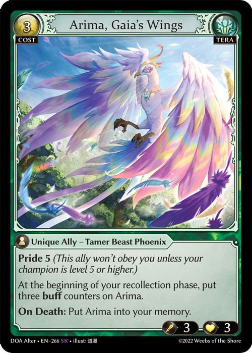 Arima, Gaia's Wings - Dawn of Ashes Alter Edition - 266 - - NM