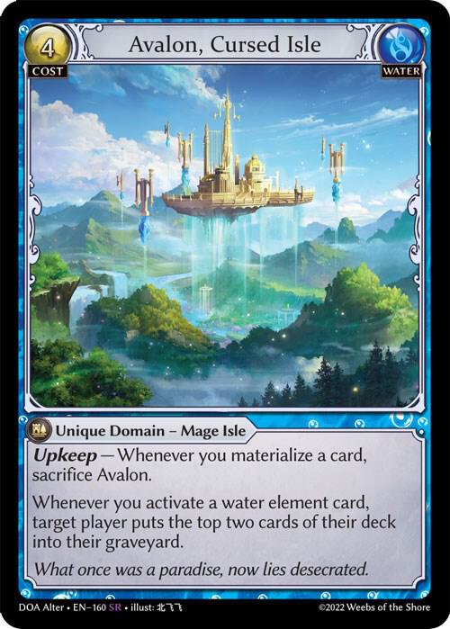 Avalon, Cursed Isle - Dawn of Ashes Alter Edition - 160 - - NM