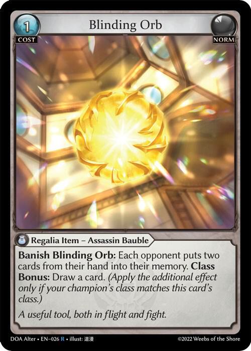 Blinding Orb - Dawn of Ashes Alter Edition - 026 - Foil - NM