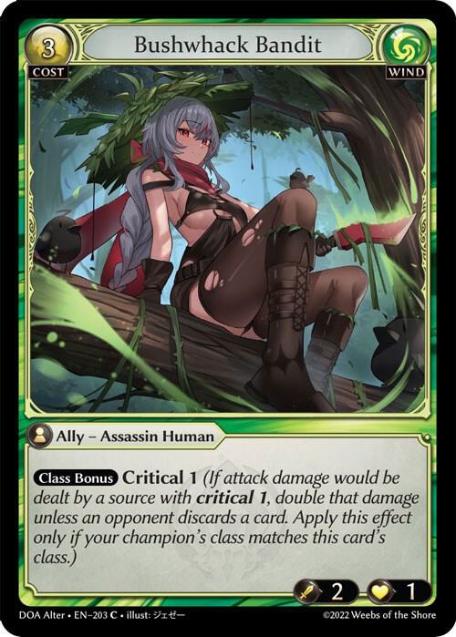 Bushwhack Bandit - Dawn of Ashes Alter Edition - 203 - Foil - NM