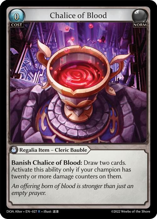 Chalice of Blood - Dawn of Ashes Alter Edition - 027 - - NM