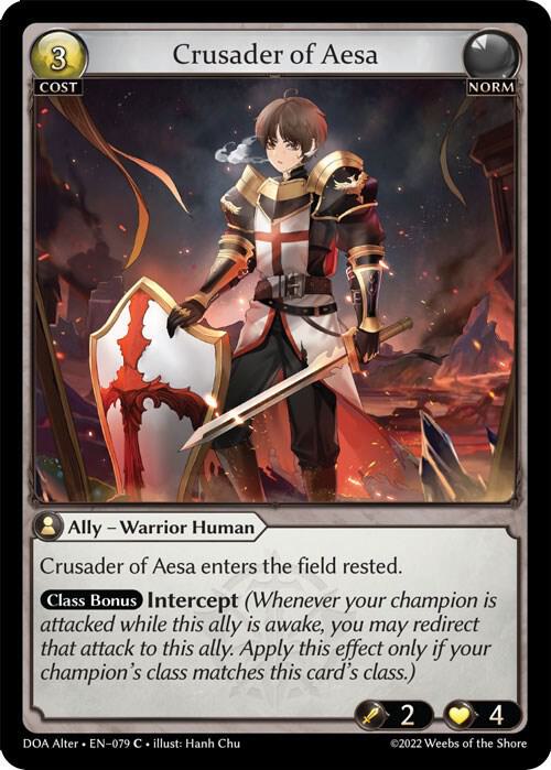 Crusader of Aesa - Dawn of Ashes Alter Edition - 079 - Foil - NM