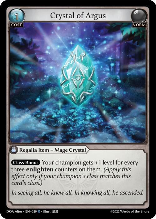 Crystal of Argus - Dawn of Ashes Alter Edition - 029 - - NM