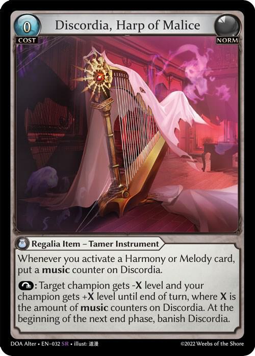 Discordia, Harp of Malice - Dawn of Ashes Alter Edition - 032 - - NM