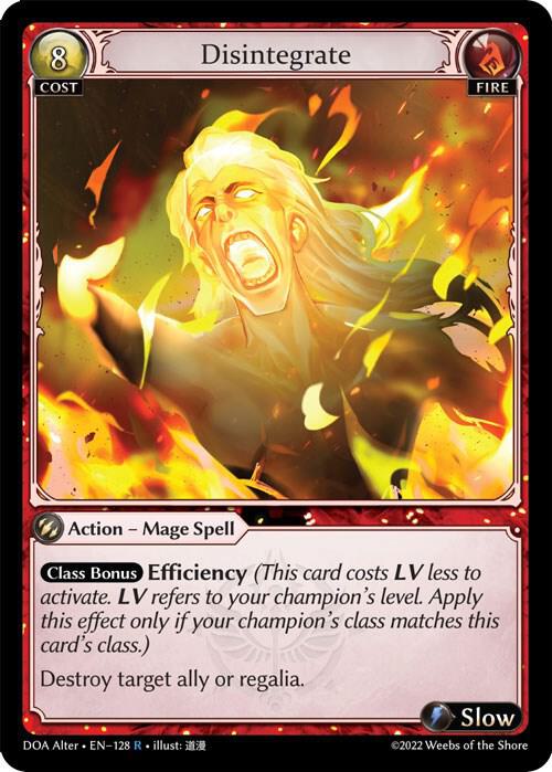 Disintegrate - Dawn of Ashes Alter Edition - 128 - - NM