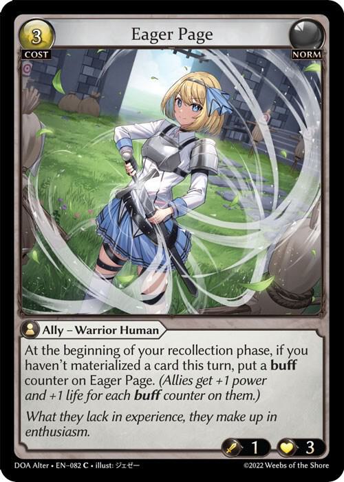 Eager Page - Dawn of Ashes Alter Edition - 082 - Foil - NM