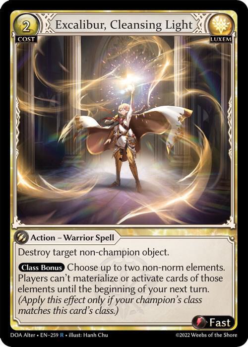 Excalibur, Cleansing Light - Dawn of Ashes Alter Edition - 259 - - NM
