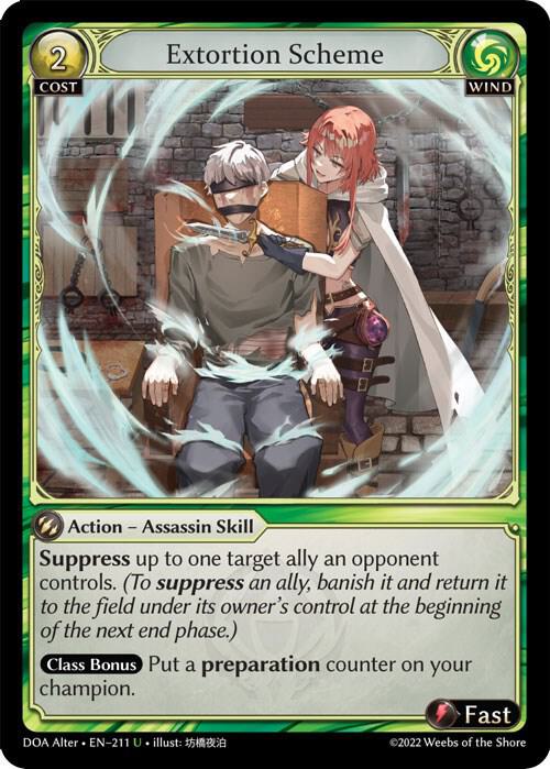Extortion Scheme - Dawn of Ashes Alter Edition - 211 - Foil - NM