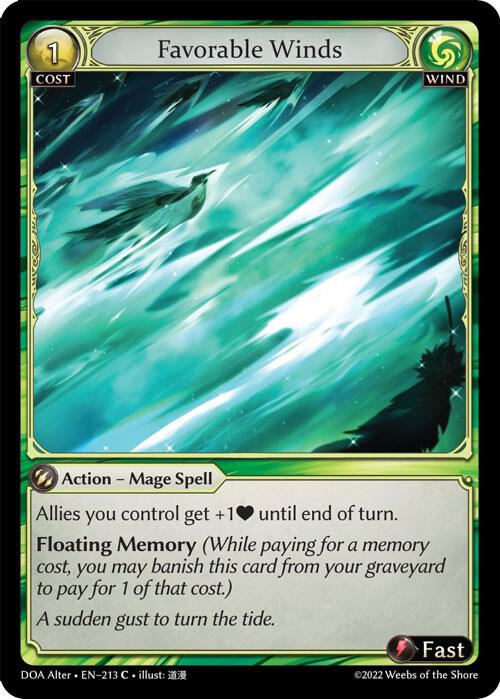 Favorable Winds - Dawn of Ashes Alter Edition - 213 - Foil - NM