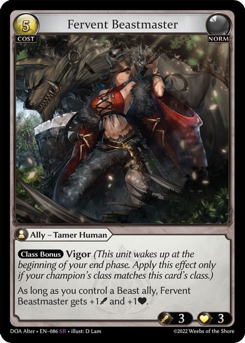 Fervent Beastmaster - Dawn of Ashes Alter Edition - 086 - - NM
