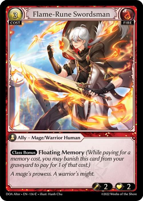 Flame-Rune Swordsman - Dawn of Ashes Alter Edition - 136 - Foil - NM