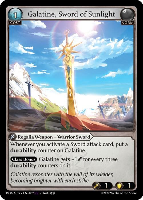 Galatine, Sword of Sunlight - Dawn of Ashes Alter Edition - 037 - - NM
