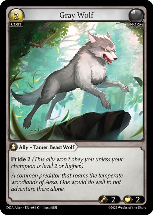 Gray Wolf - Dawn of Ashes Alter Edition - 089 - Foil - NM