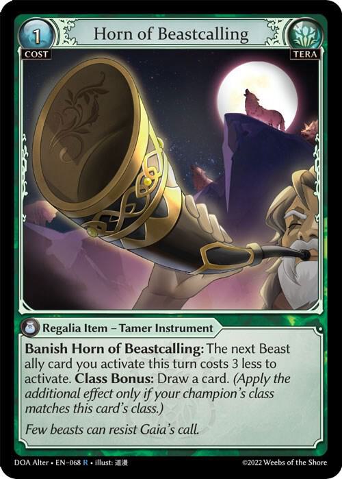 Horn of Beastcalling - Dawn of Ashes Alter Edition - 068 - Foil - NM