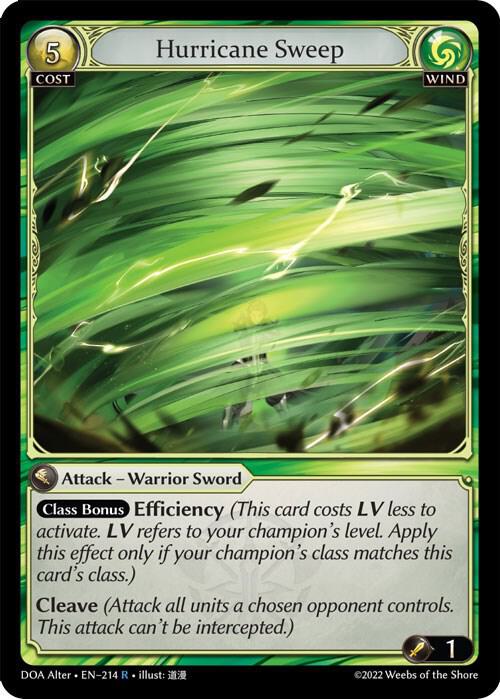 Hurricane Sweep - Dawn of Ashes Alter Edition - 214 - - NM