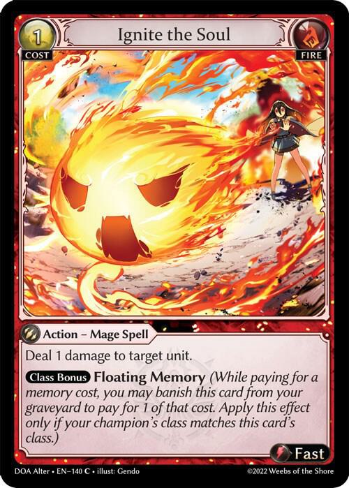Ignite the Soul - Dawn of Ashes Alter Edition - 140 - Foil - NM