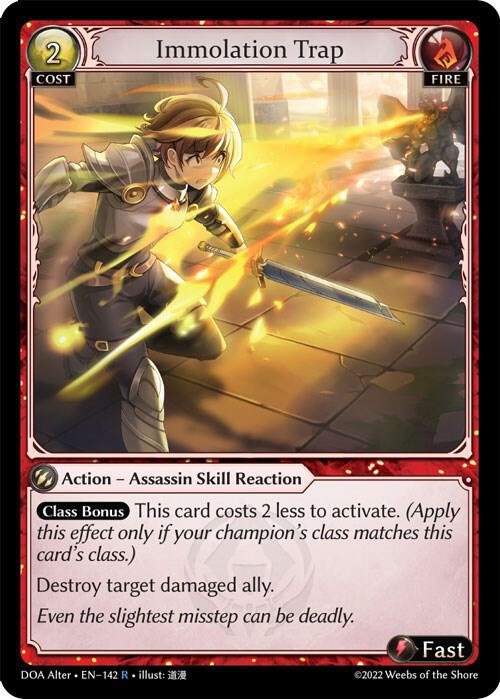 Immolation Trap - Dawn of Ashes Alter Edition - 142 - - NM