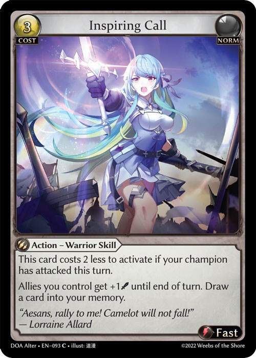 Inspiring Call - Dawn of Ashes Alter Edition - 093 - Foil - NM