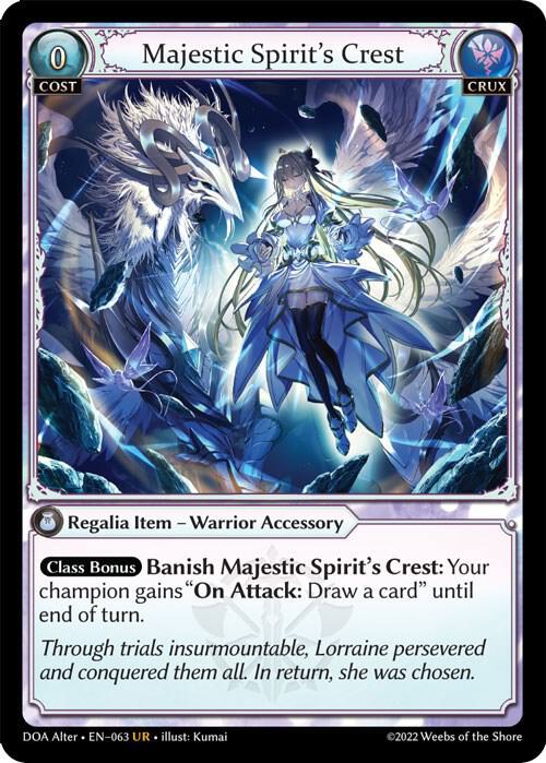 Majestic Spirit's Crest - Dawn of Ashes Alter Edition - 063 - Foil - NM