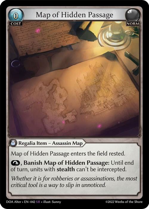 Map of Hidden Passage - Dawn of Ashes Alter Edition - 042 - - NM
