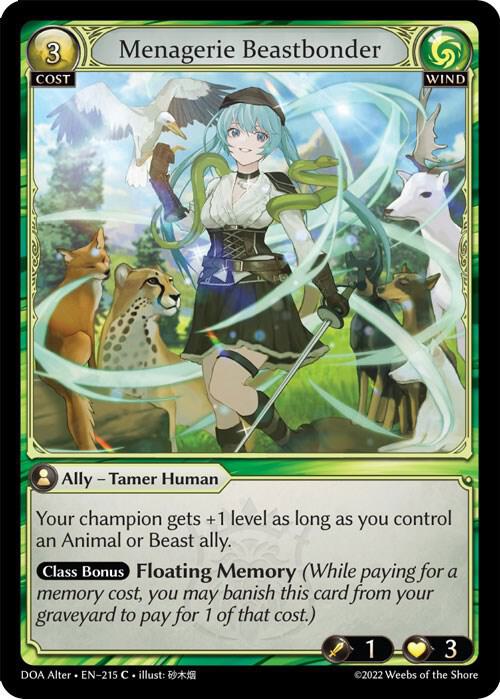 Menagerie Beastbonder - Dawn of Ashes Alter Edition - 215 - Foil - NM
