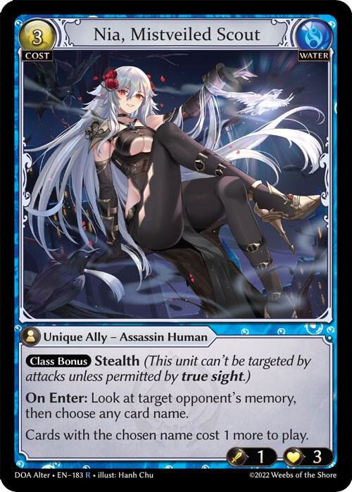 Nia, Mistveiled Scout - Dawn of Ashes Alter Edition - 183 - - NM