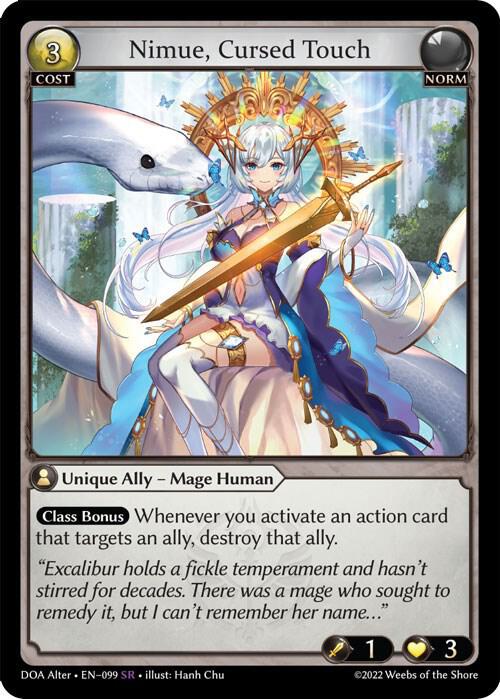 Nimue, Cursed Touch - Dawn of Ashes Alter Edition - 099 - - NM
