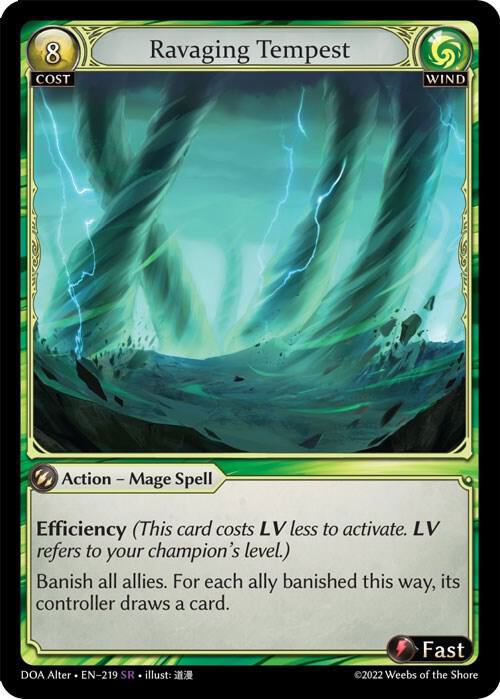 Ravaging Tempest - Dawn of Ashes Alter Edition - 219 - - NM