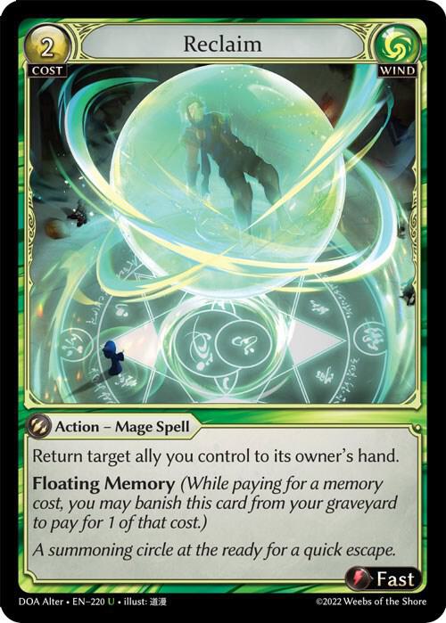 Reclaim - Dawn of Ashes Alter Edition - 220 - Foil - NM