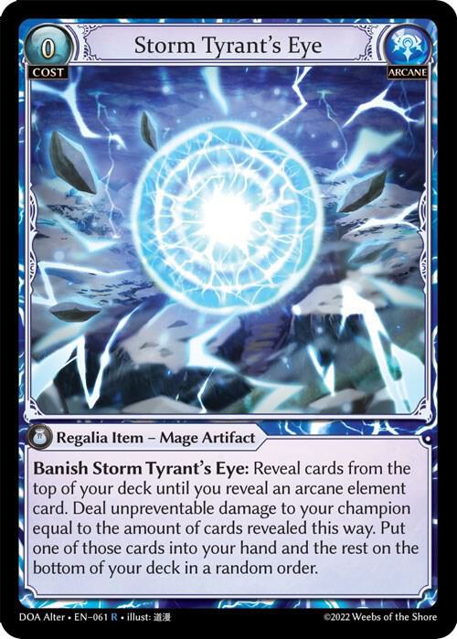 Storm Tyrant's Eye - Dawn of Ashes Alter Edition - 061 - - NM