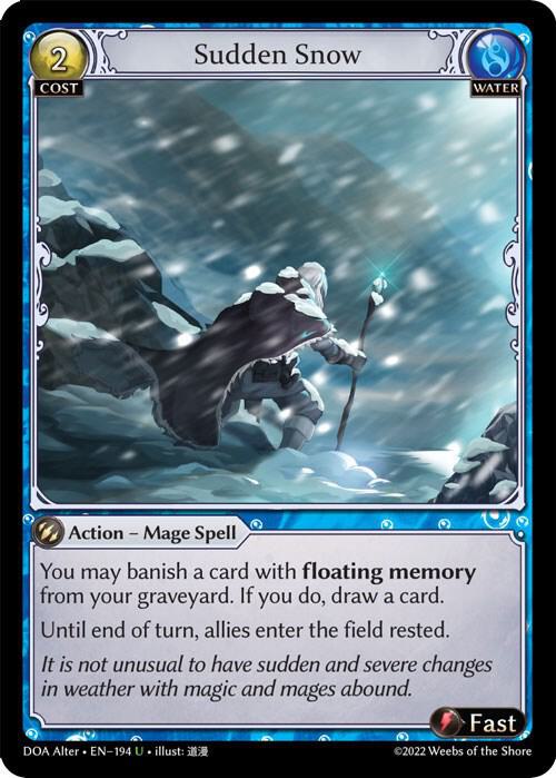 Sudden Snow - Dawn of Ashes Alter Edition - 194 - Foil - NM