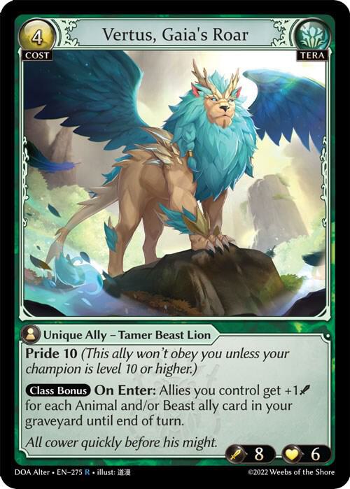 Vertus, Gaia's Roar - Dawn of Ashes Alter Edition - 275 - Foil - NM