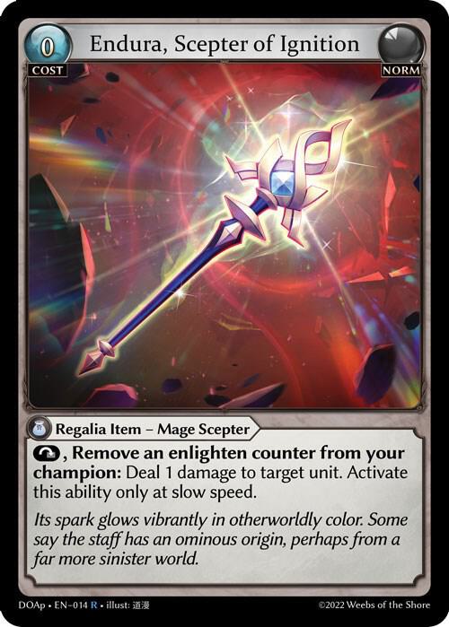 Endura, Scepter of Ignition - Dawn of Ashes Prelude - 014 - - NM