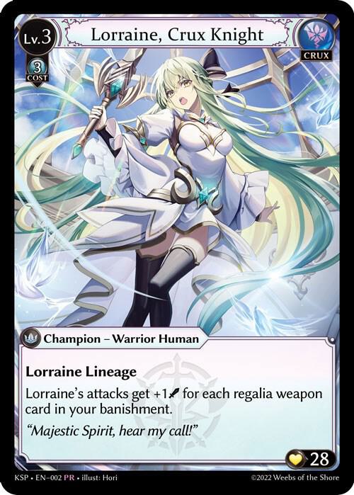 Lorraine, Crux Knight - Kickstarter Promotional Cards - 002 - Foil - NM