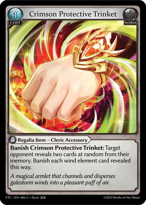 Crimson Protective Trinket - Fractured Crown - 006 - Foil - NM