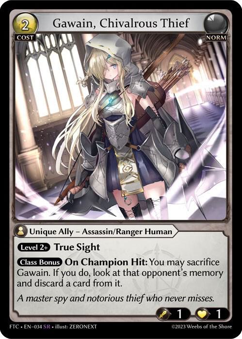 Gawain, Chivalrous Thief - Fractured Crown - 034 - - NM