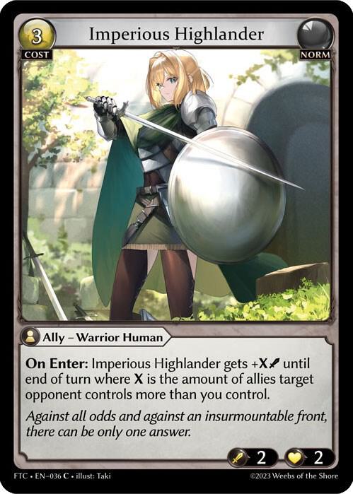Imperious Highlander - Fractured Crown - 036 - Foil - NM