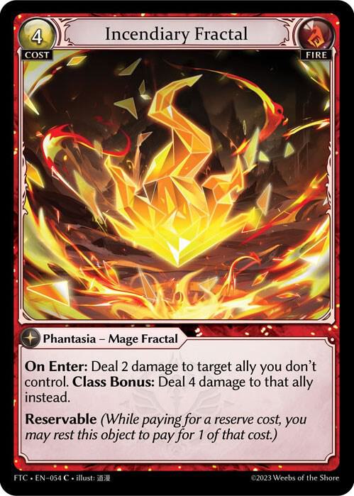 Incendiary Fractal - Fractured Crown - 054 - Foil - NM