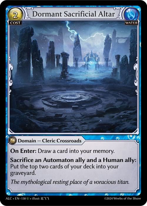 Dormant Sacrificial Altar - Alchemical Revolution - 130 - Foil - NM