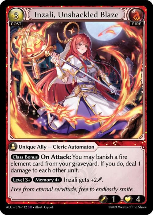 Inzali, Unshackled Blaze - Alchemical Revolution - 112 - - NM