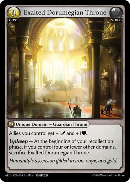 Exalted Dorumegian Throne - Alchemical Revolution - 054 - - NM