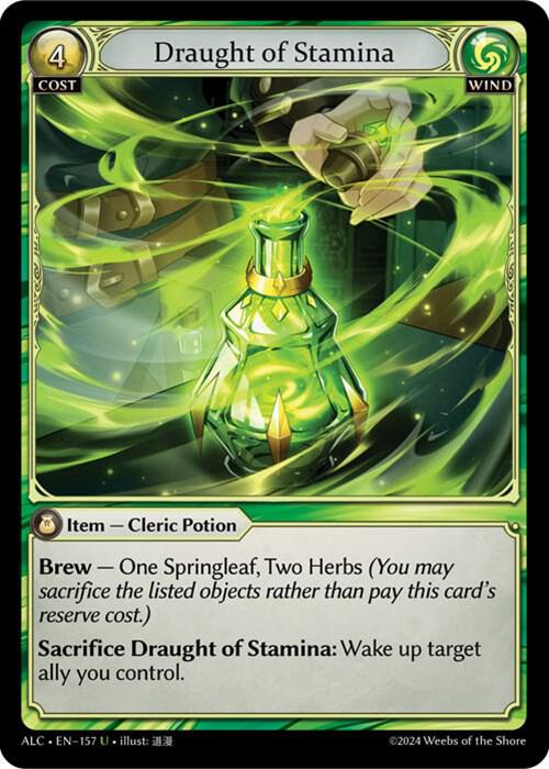 Draught of Stamina - Alchemical Revolution - 157 - Foil - NM