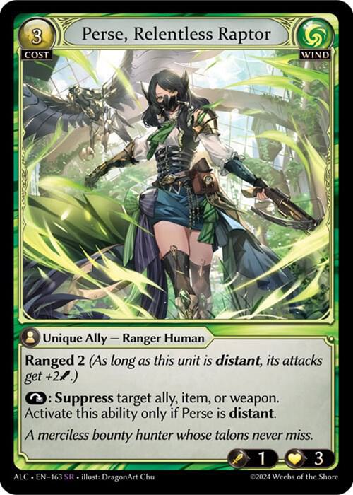Perse, Relentless Raptor - Alchemical Revolution - 163 - - NM