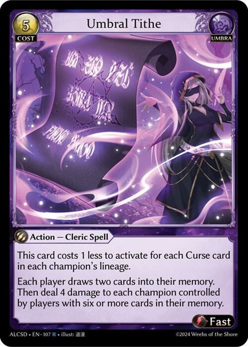 Umbral Tithe - Alchemical Revolution Starter Decks - 107 - - NM
