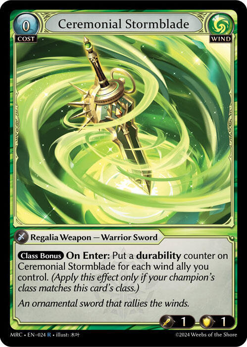 Ceremonial Stormblade - Mercurial Heart - 024 - - NM