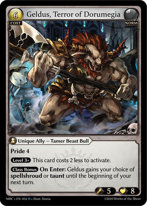 Geldus, Terror of Dorumegia - Mercurial Heart - 052 - - NM
