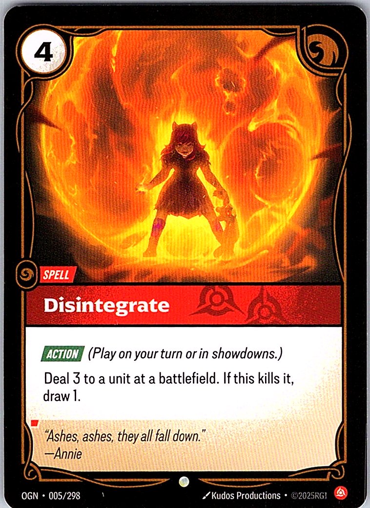 Disintegrate - Origins - 005/298 - - NM